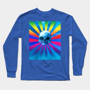 Blue ocean skull Long Sleeve T-Shirt